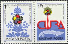 Známky Maďarsko 1978, Festival mládeže, IFJÚSÁGI ÉS DIÁKTALÁLKOZ - Kliknutím na obrázok zatvorte -